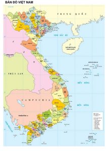 Danh sách 63 tỉnh thành Việt Nam phân theo 3 vùng, 8 miền